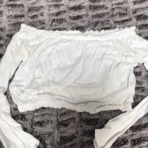 Off-white off the shoulder top (medium)